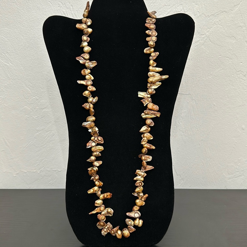 Freshwater Blister Pearl Vintage Necklace